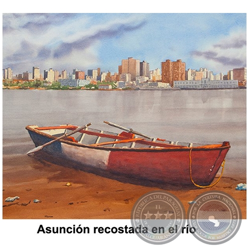 Asunción recostada en el río - Obra de Emili Aparici